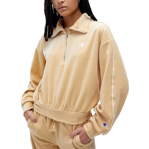 Buzo Champion Velour 1/4 Zip Satinado Mujer