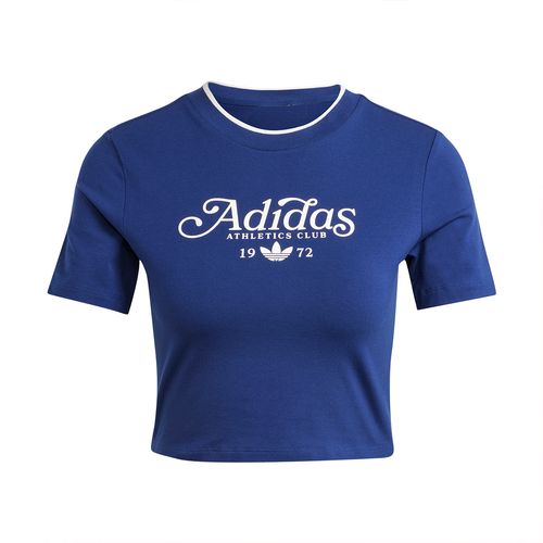 Remera Adidas Originals 3 Tiras Badge Slim Estampada Mujer