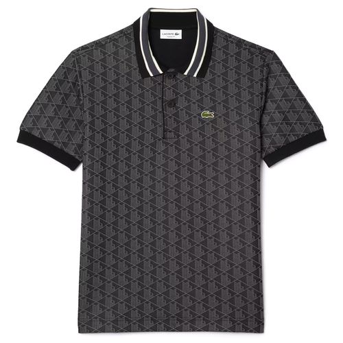 Chomba Lacoste Monograma Jacquard Slim Hombre